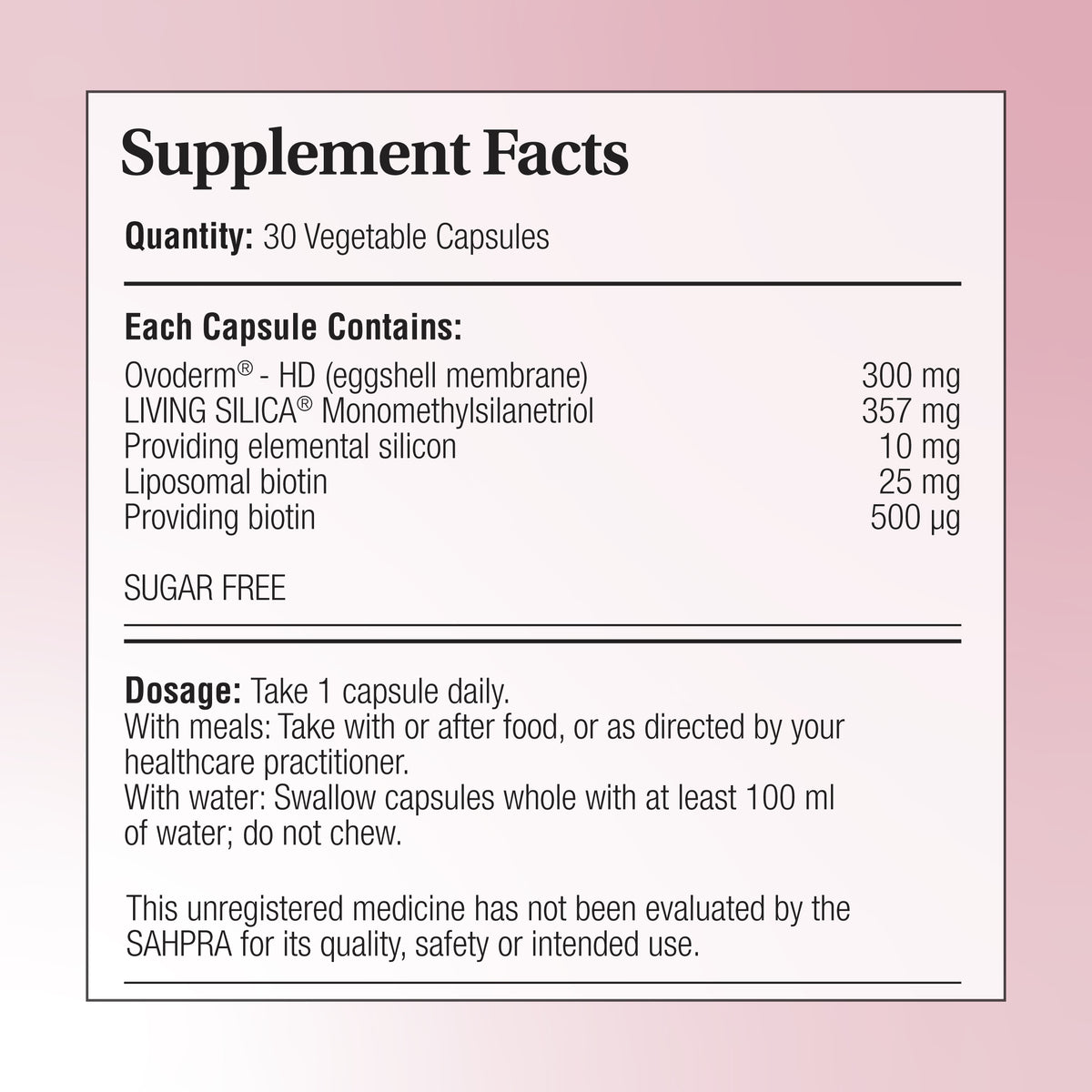 Phytofemme™ Hair, Skin & Nails Supplement Facts Image