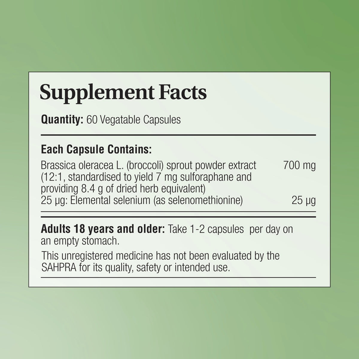 Sulforaphane-Supplement-Facts-Image