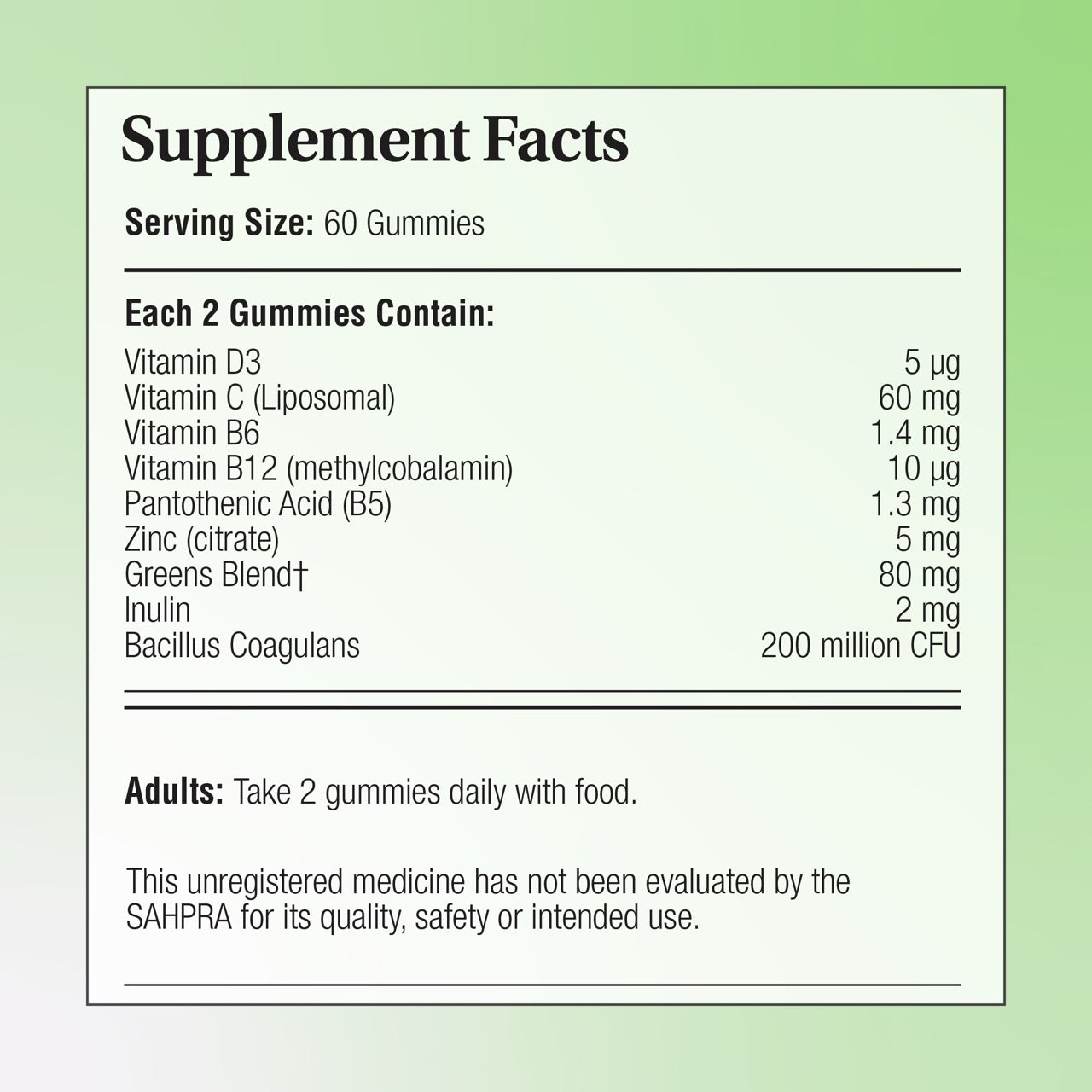 Apple Flavoured Gummies GreenVita-Facts Image