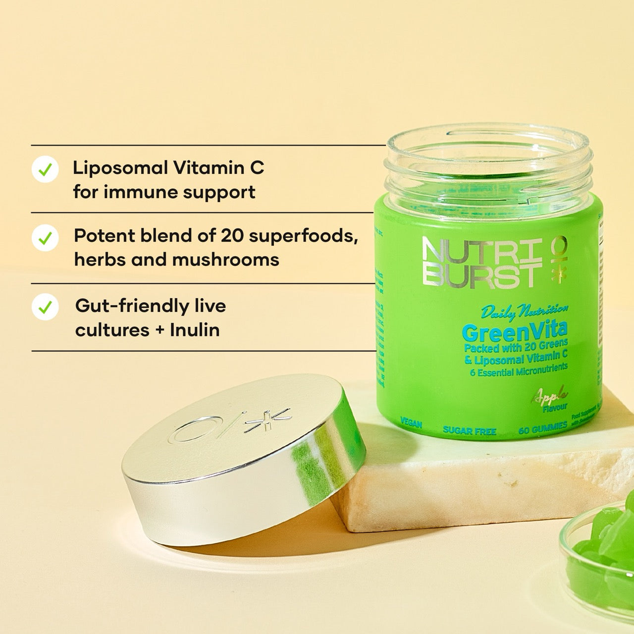 Apple Flavoured Gummies GreenVita-USP Image