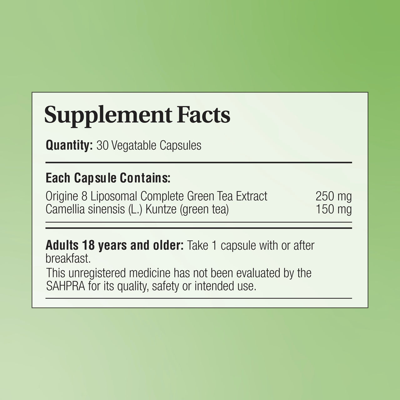 Biomax® Origine 8® Liposomal Complete Green Tea Extract