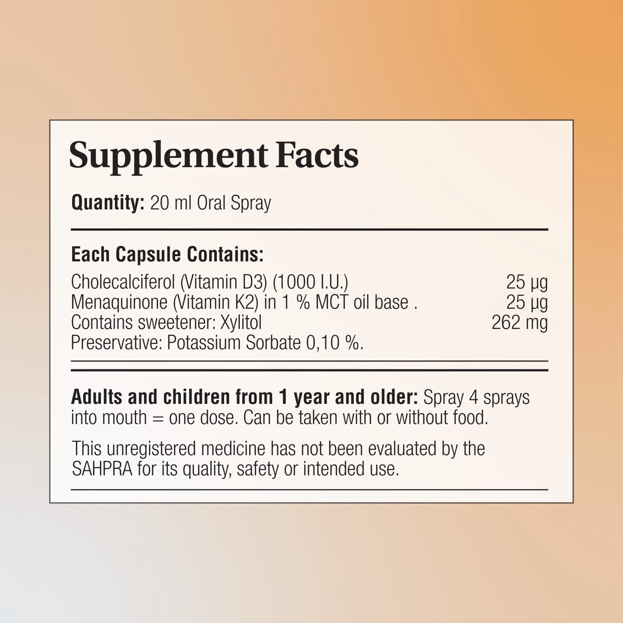 Phytomist® Vitamin D3 + K2 Oral Spray