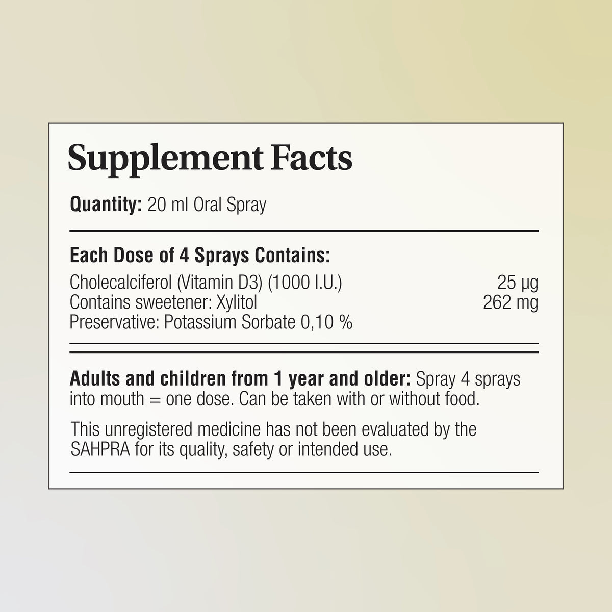 Phytomist® Vitamin D3 Oral Spray