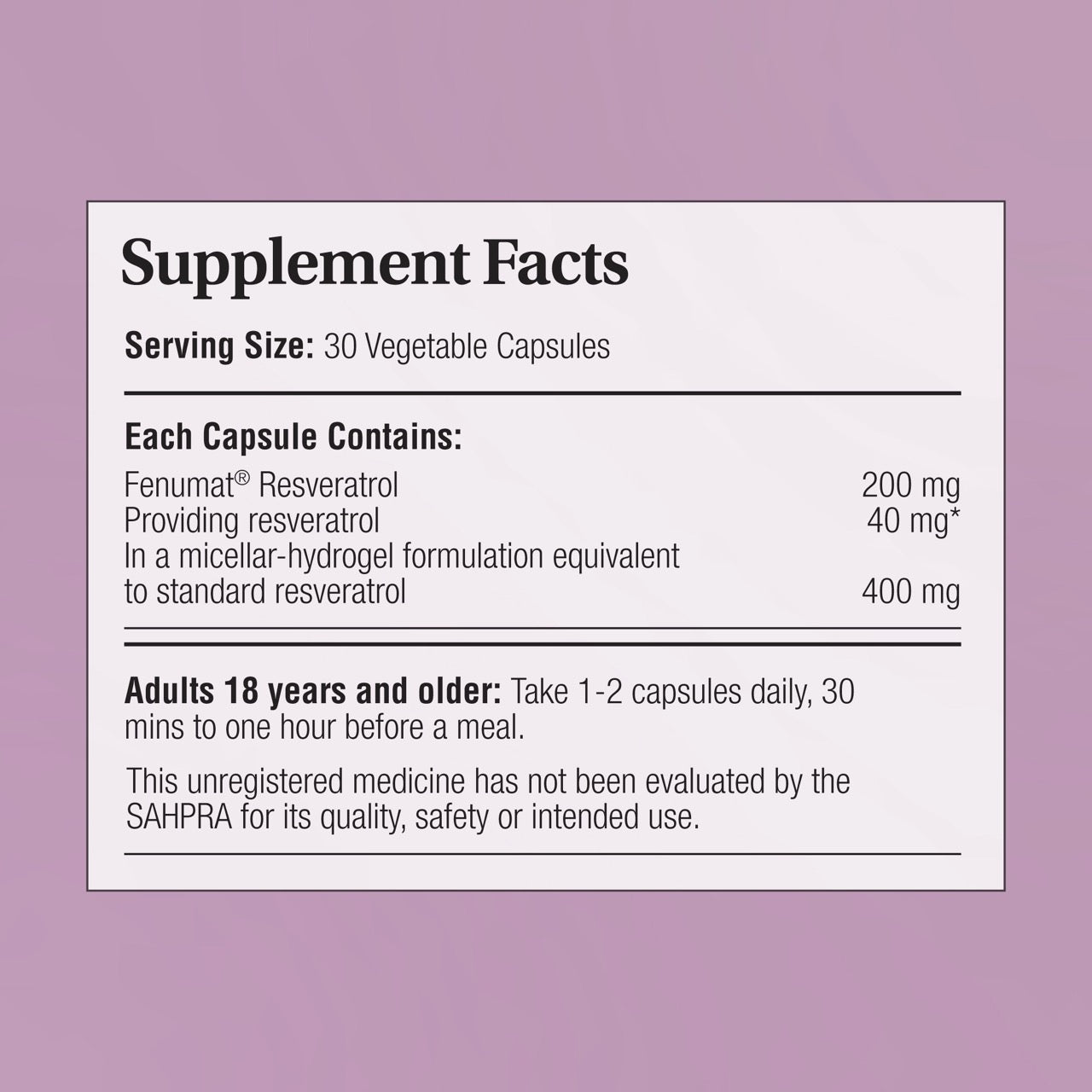 Resveratrol Supplement Reversatrol Facts Image